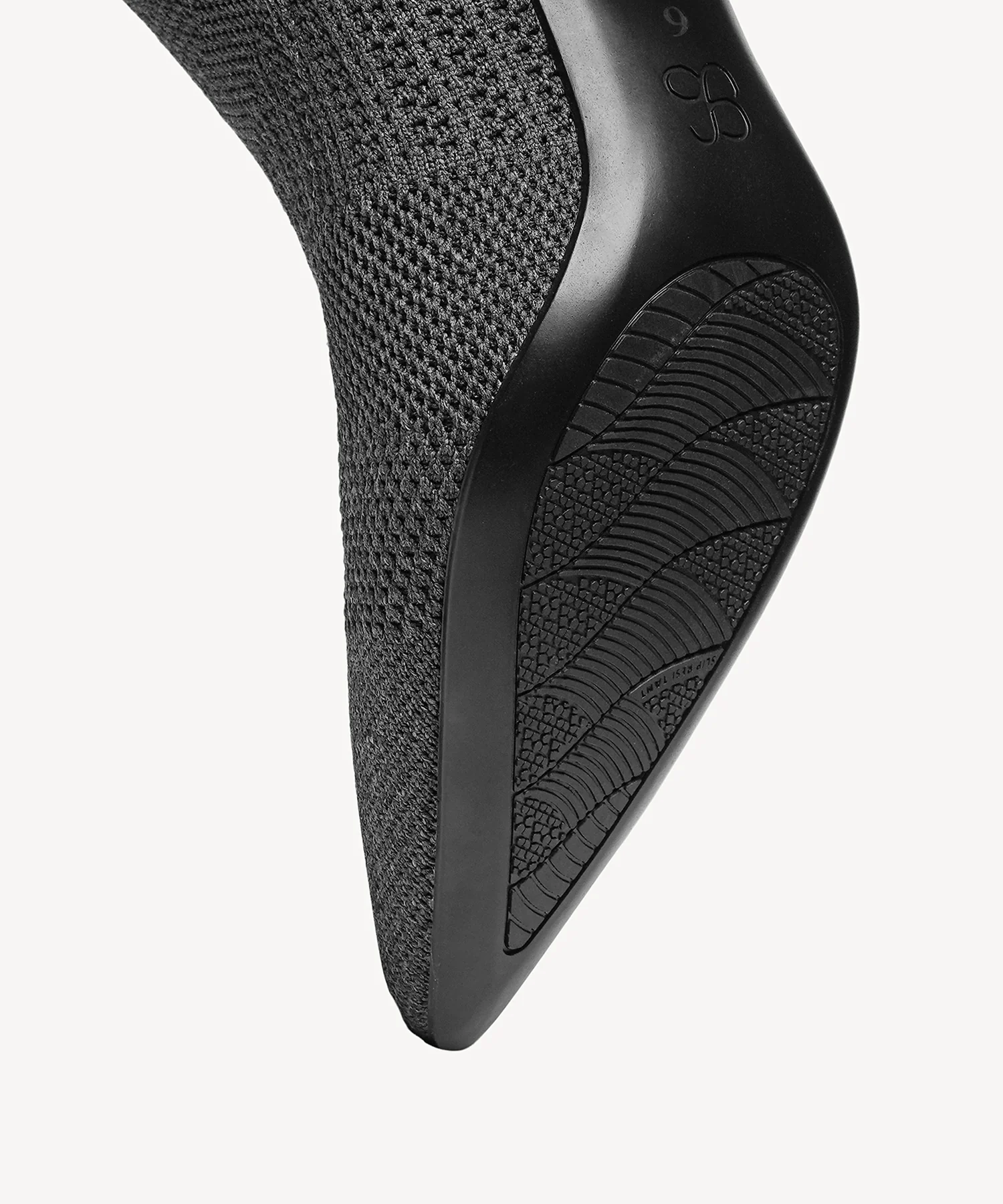 Textured Woven Pointed Toe Heeled High Boot - Image 12