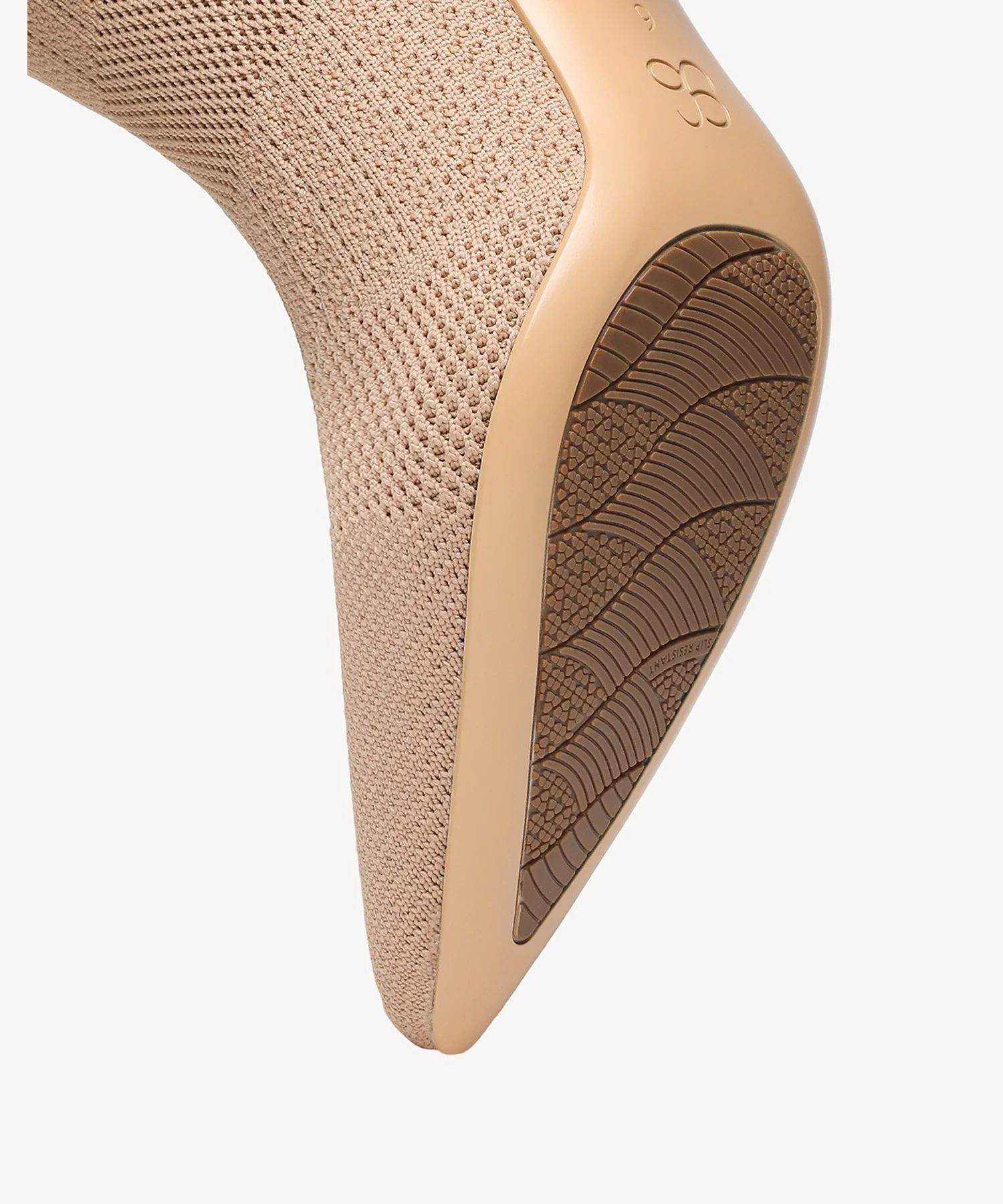 Textured Woven Pointed Toe Heeled High Boot - Image 6