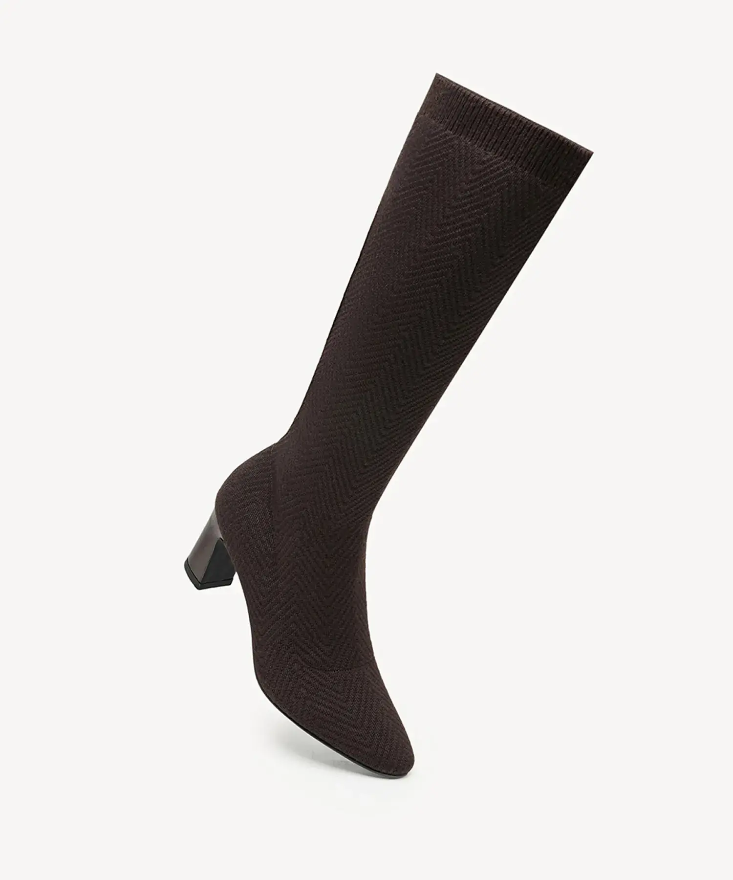 ThermoGrace Pointed Toe Block Heeled High Boot - Image 15