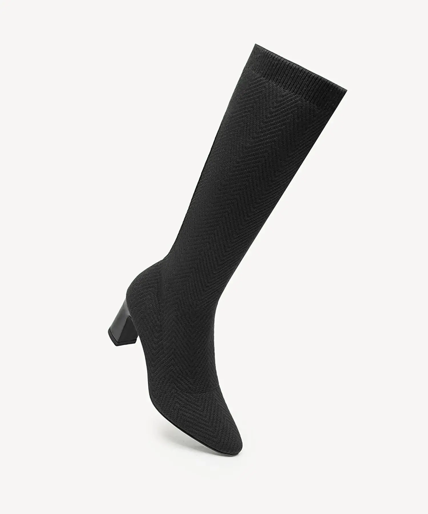 ThermoGrace Pointed Toe Block Heeled High Boot - Image 9