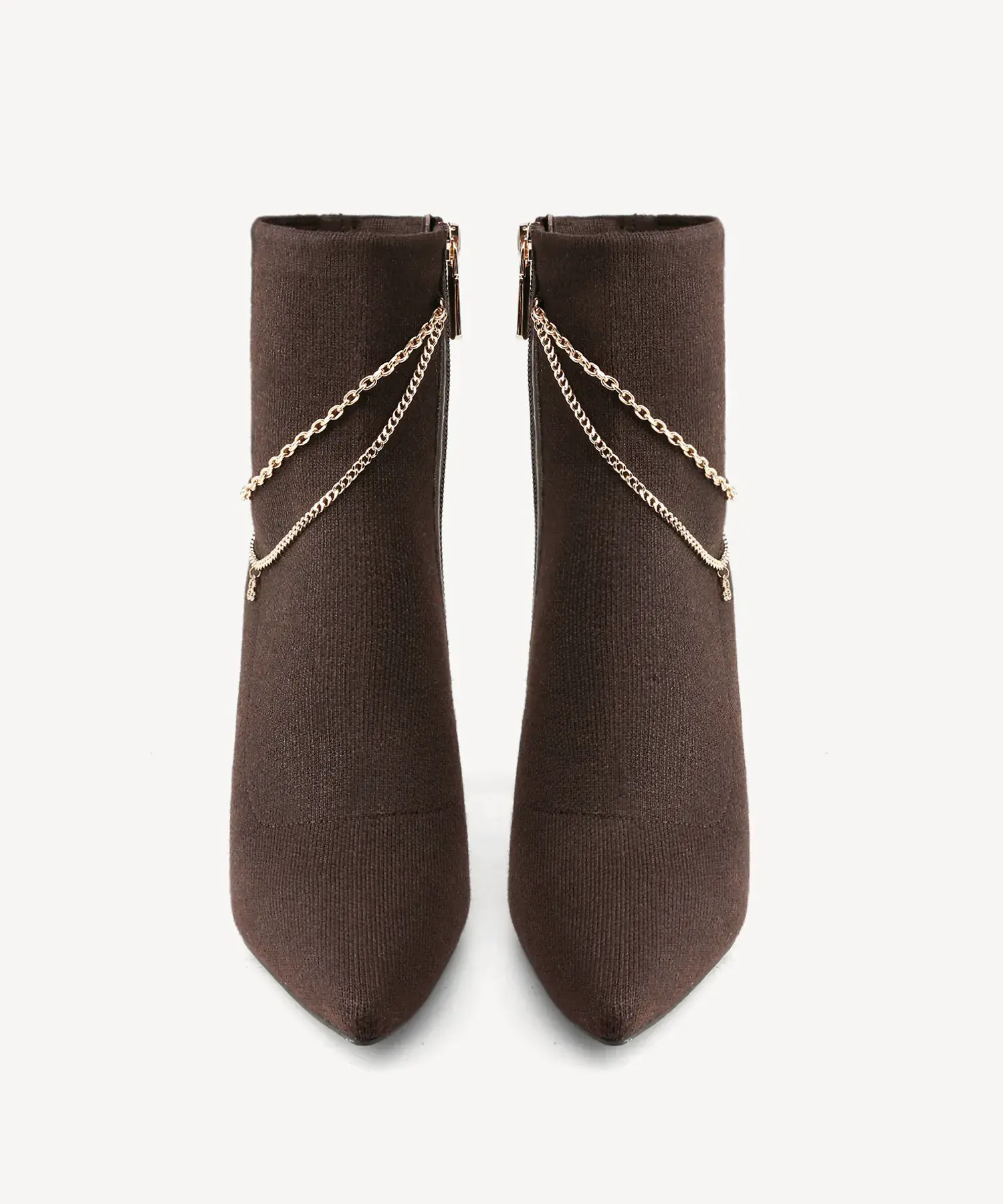 Trendy Chain Luxe Pointed Toe Ankle Boot - Image 2