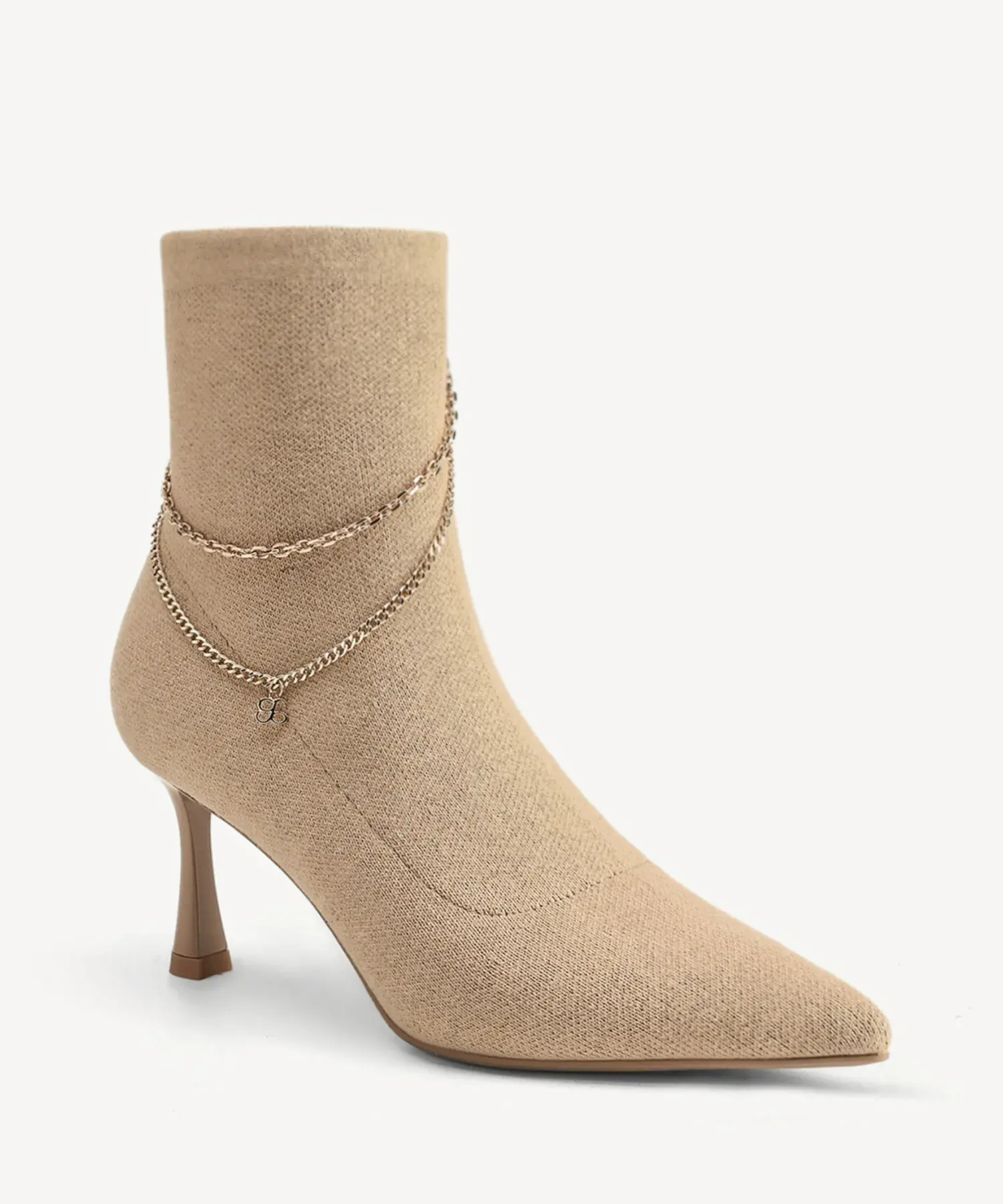 Trendy Chain Luxe Pointed Toe Ankle Boot - Image 7