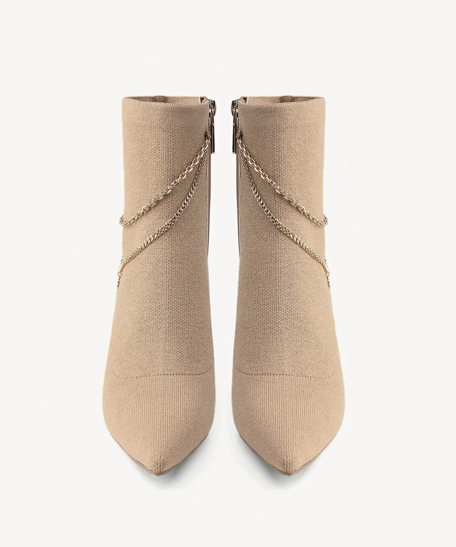 Trendy Chain Luxe Pointed Toe Ankle Boot - Image 8