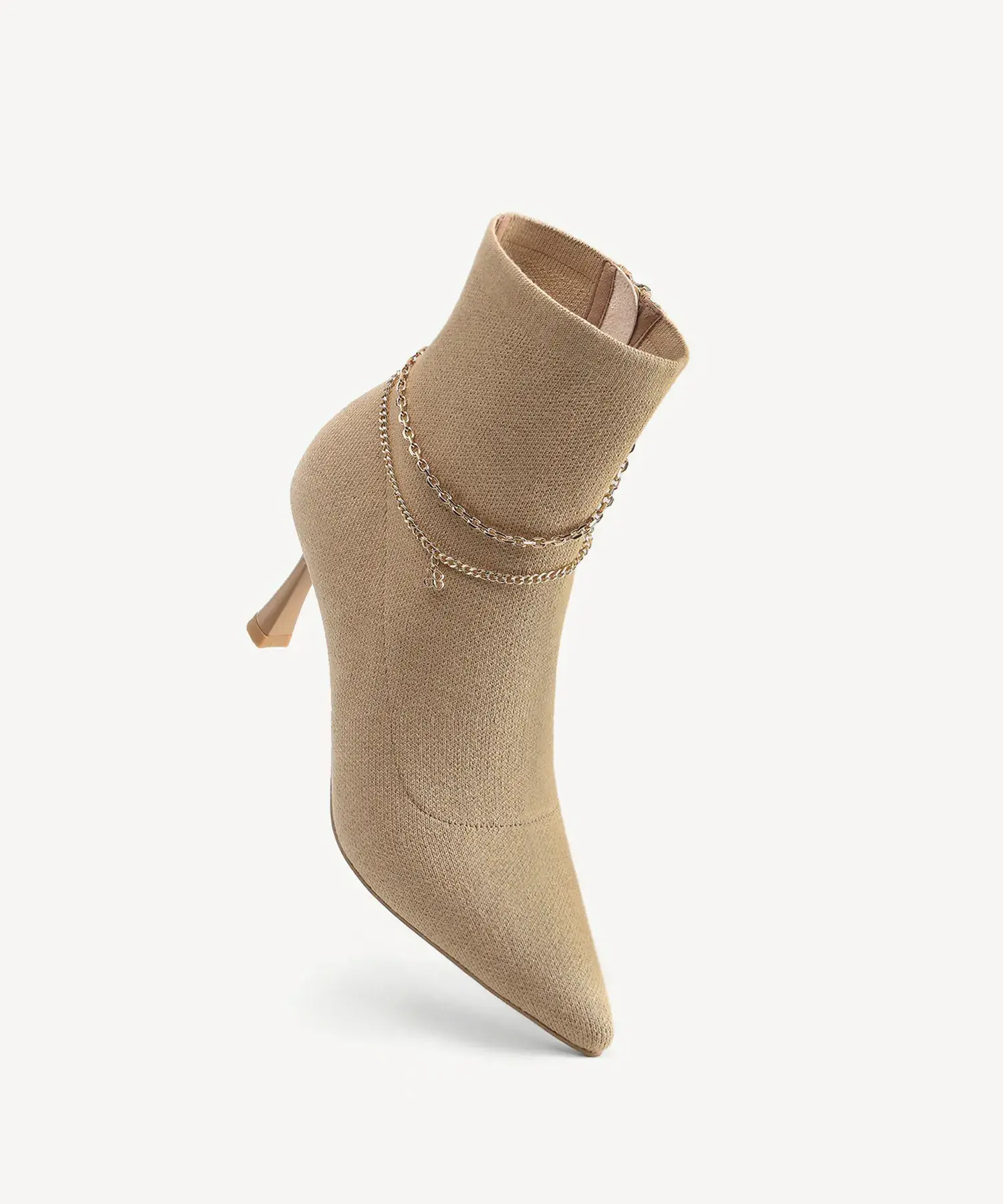 Trendy Chain Luxe Pointed Toe Ankle Boot - Image 9