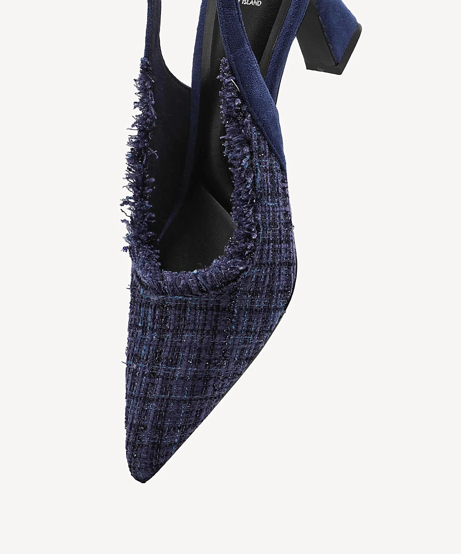 TweedChloe Pointed Toe Block Heeled Slingback - Image 4