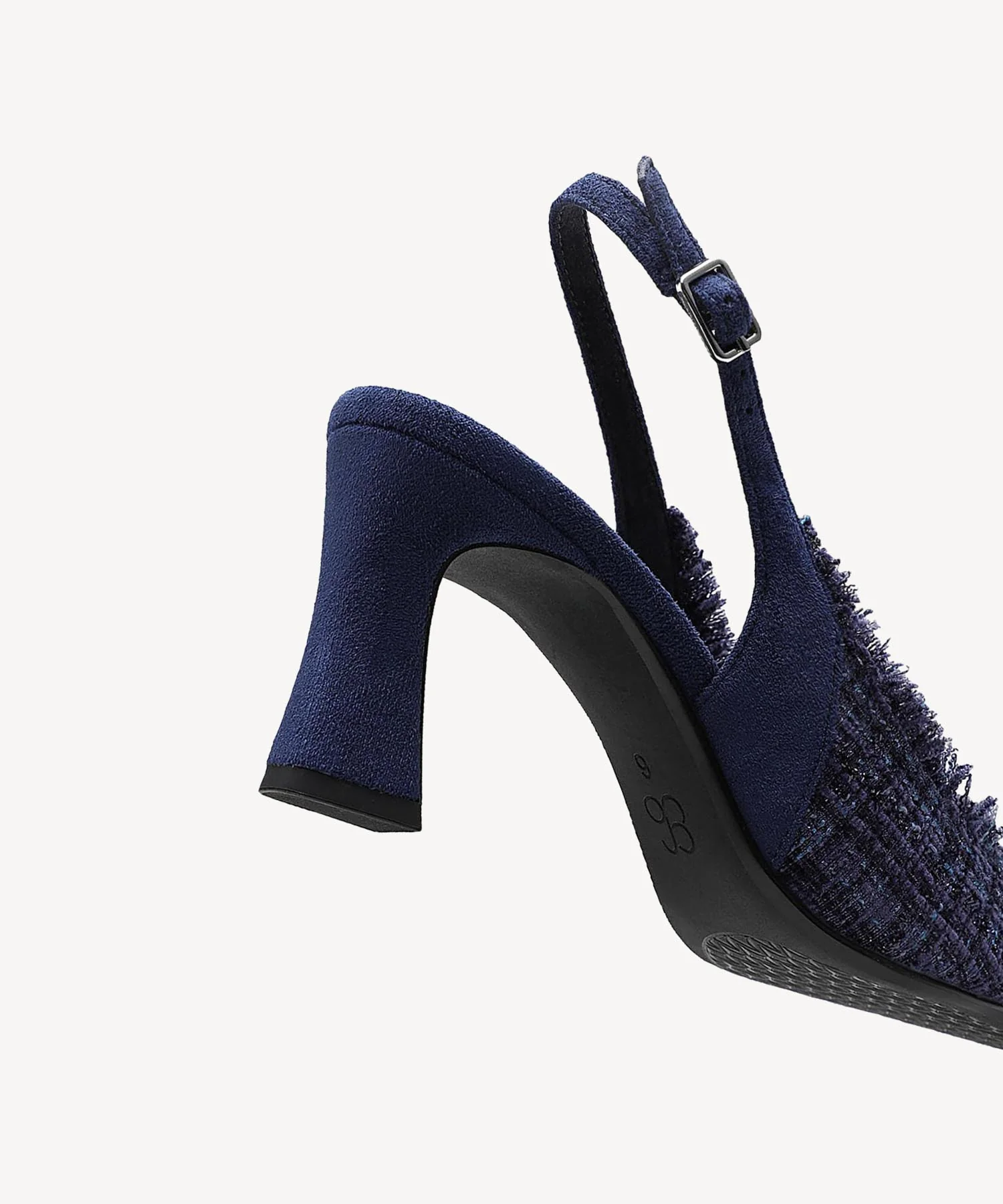 TweedChloe Pointed Toe Block Heeled Slingback - Image 5