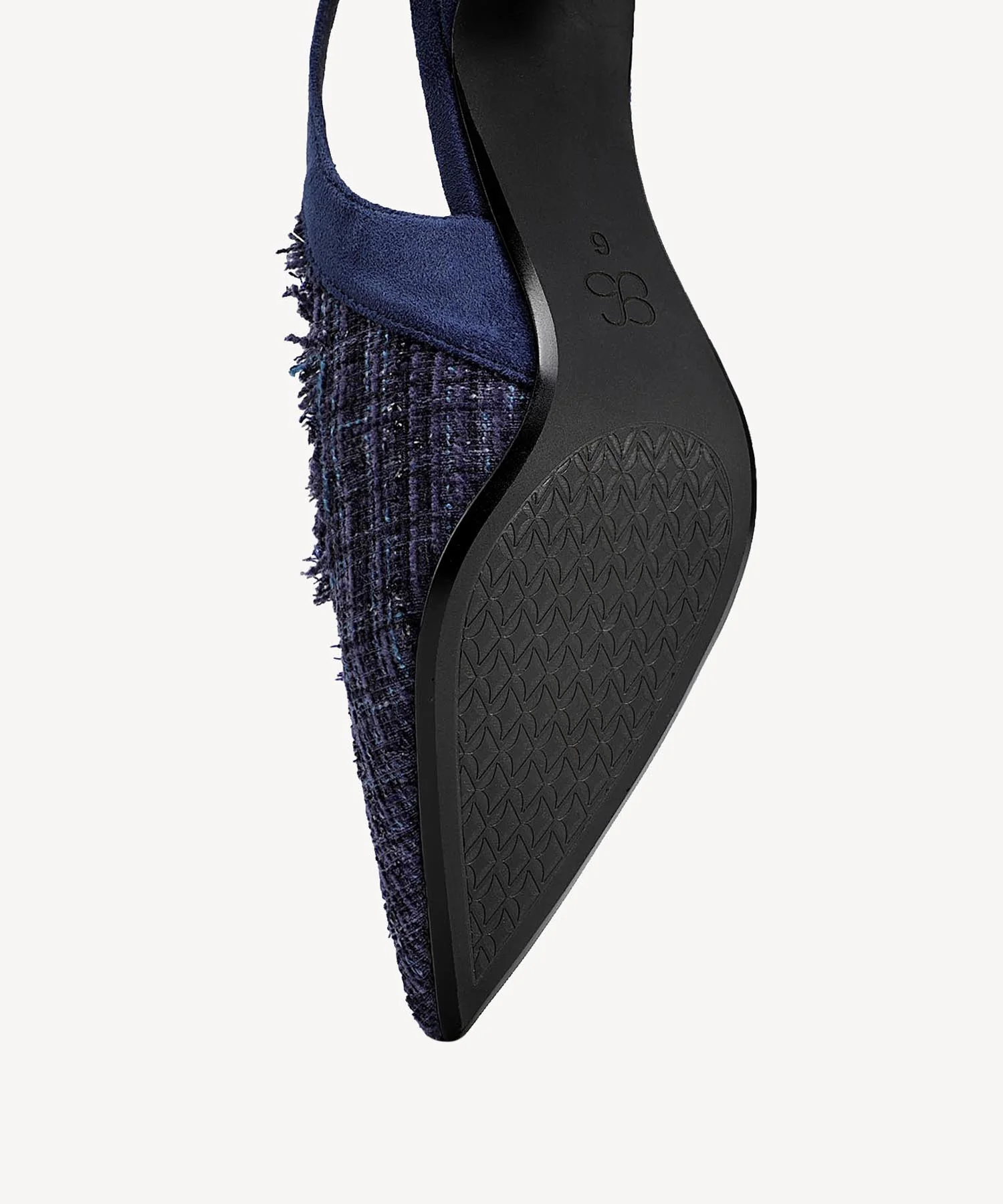 TweedChloe Pointed Toe Block Heeled Slingback - Image 6