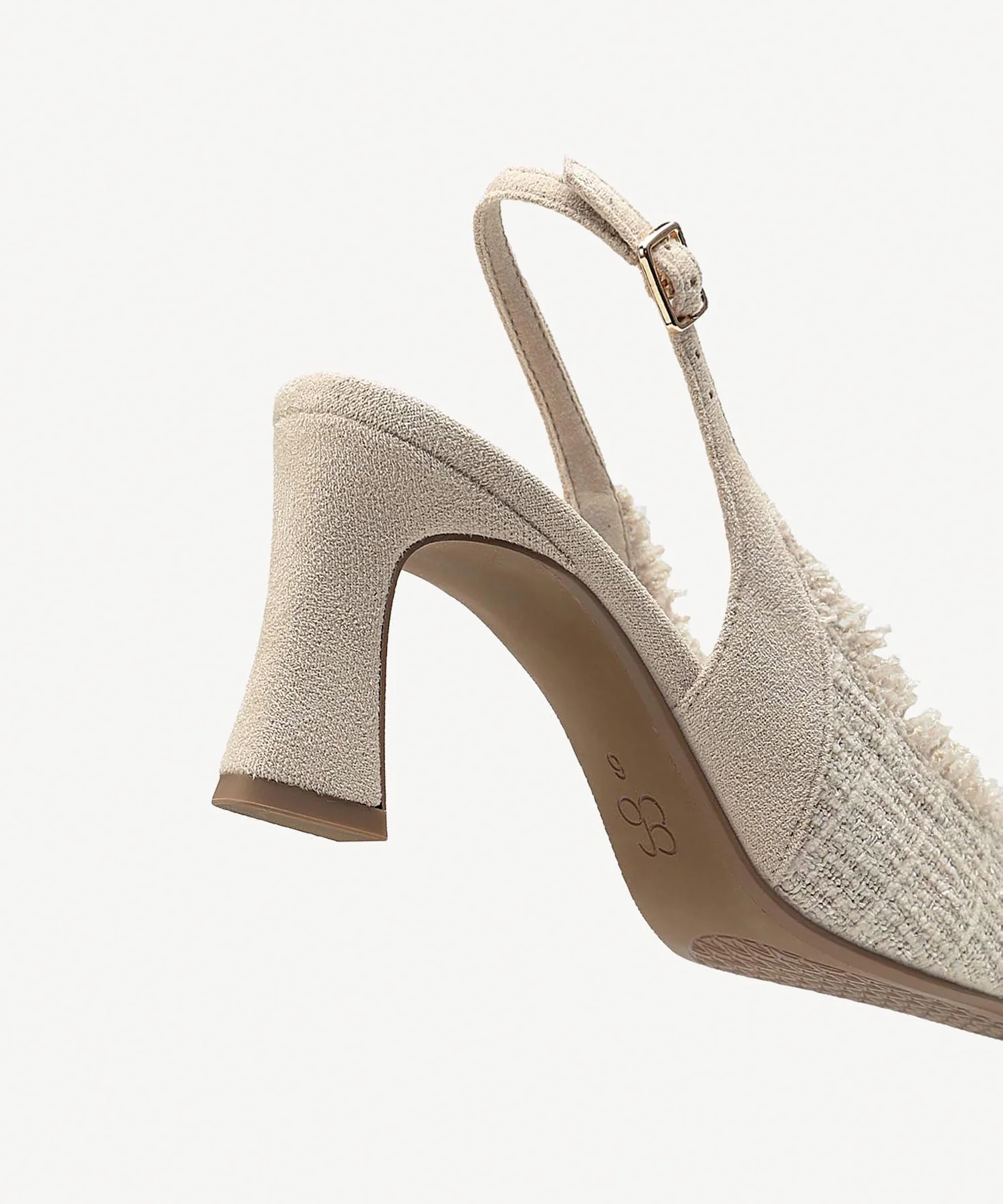 TweedChloe Pointed Toe Block Heeled Slingback - Image 11