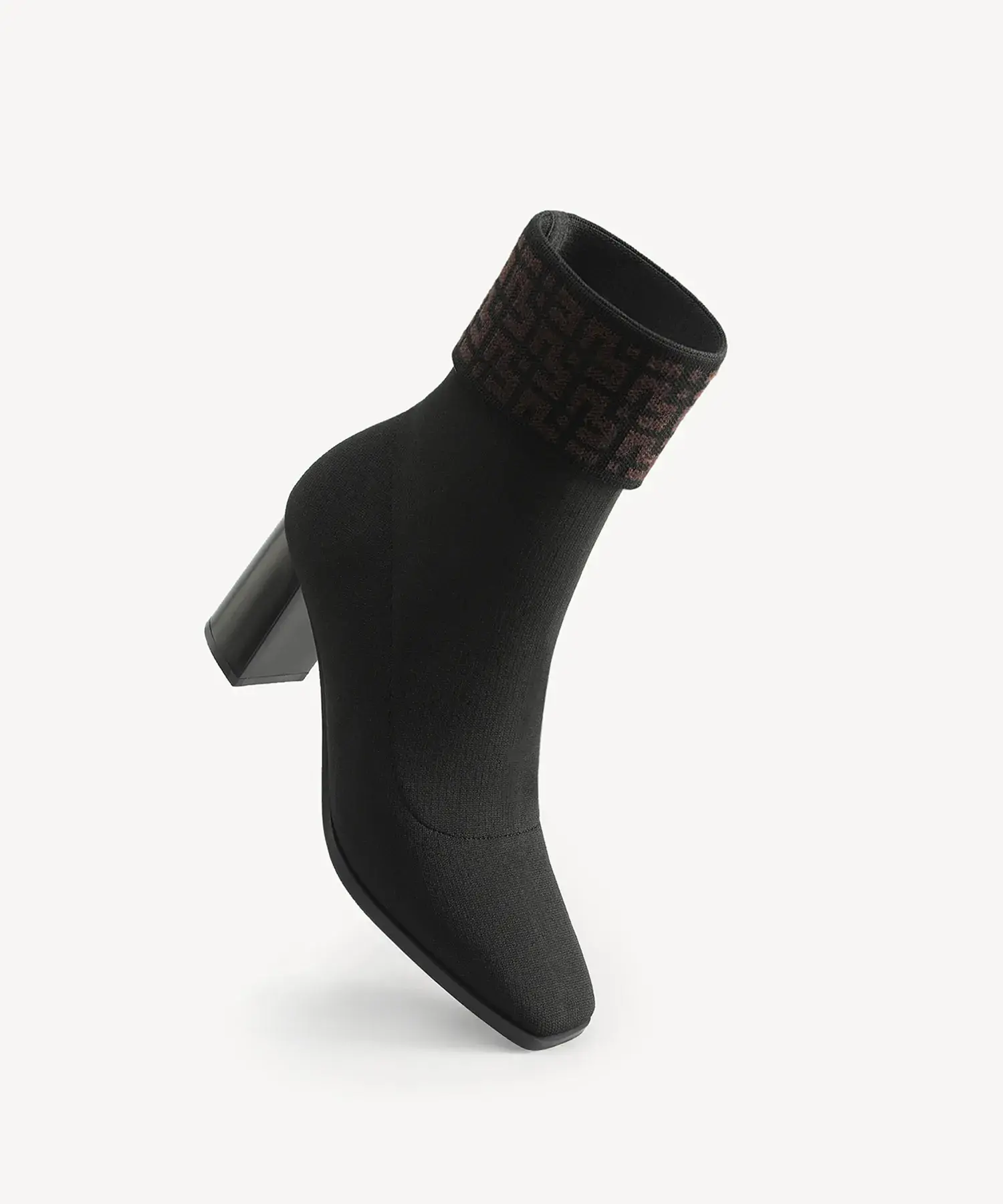 UrbanCuff Square Toe Block Heeled Ankle Boot - Image 9