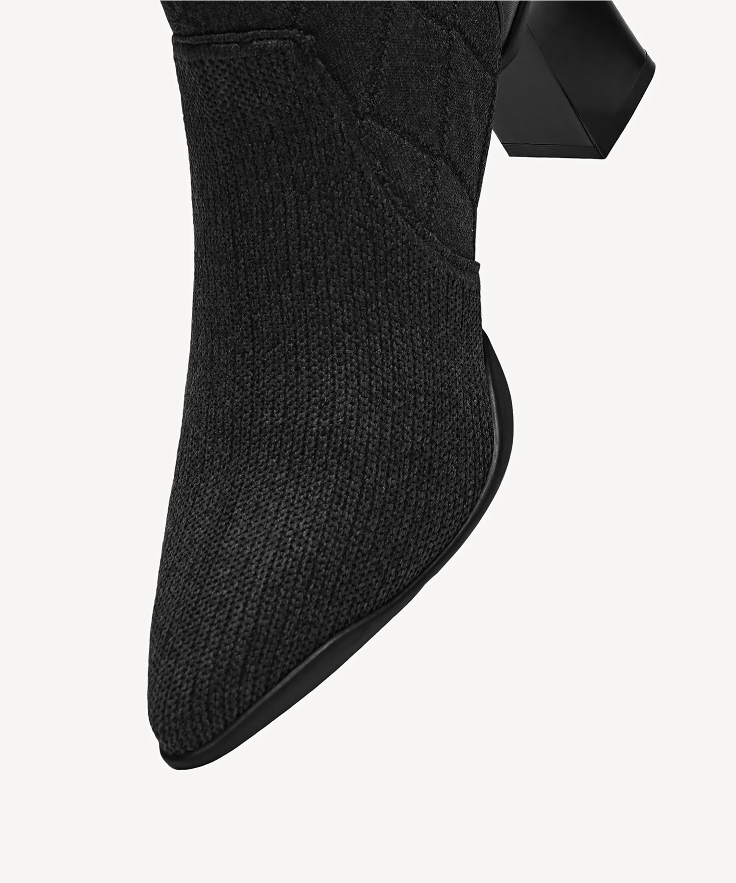 UrbanEase Pointed Toe Block Heel Ankle Boot - Image 10