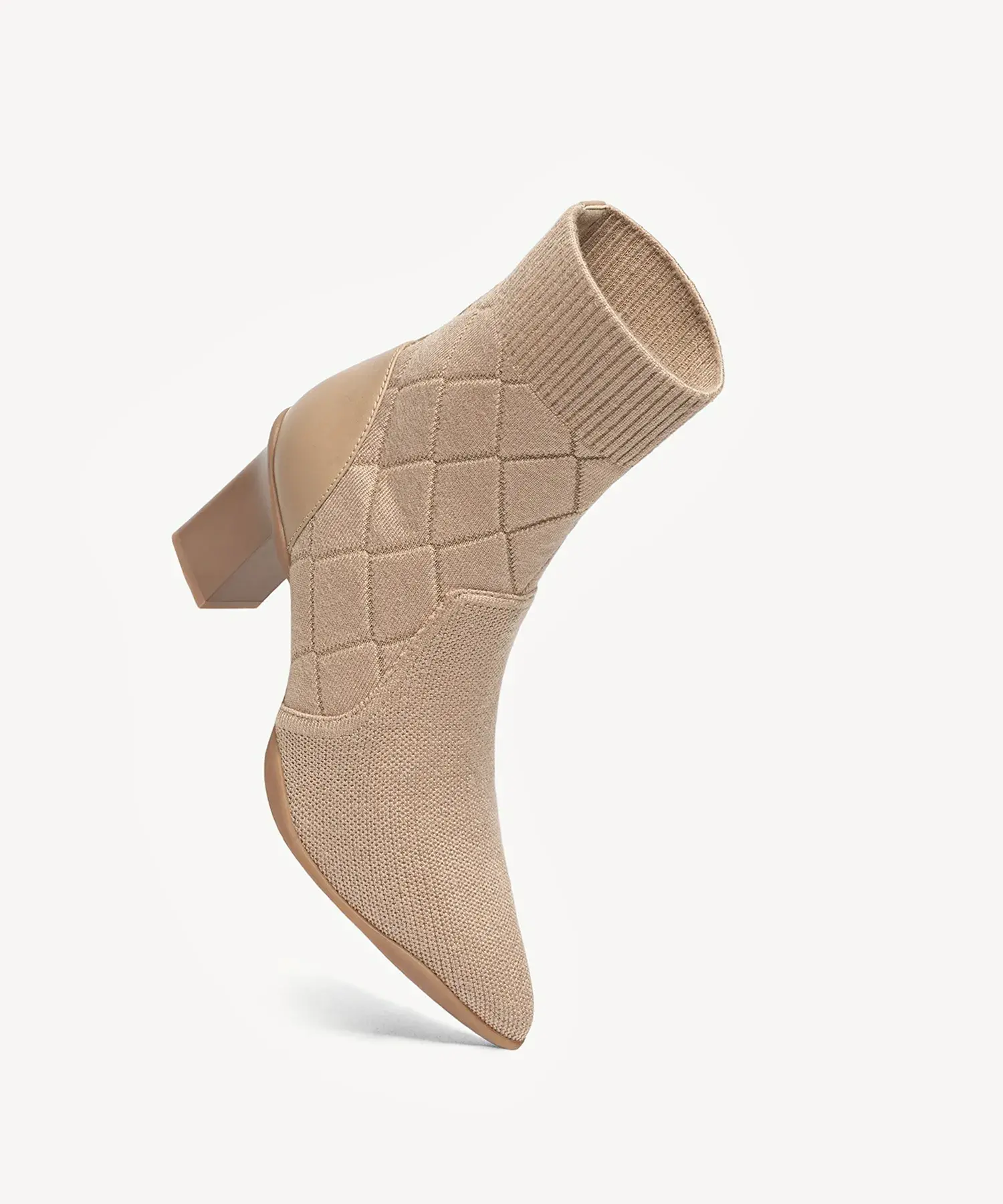 UrbanEase Pointed Toe Block Heel Ankle Boot - Image 15