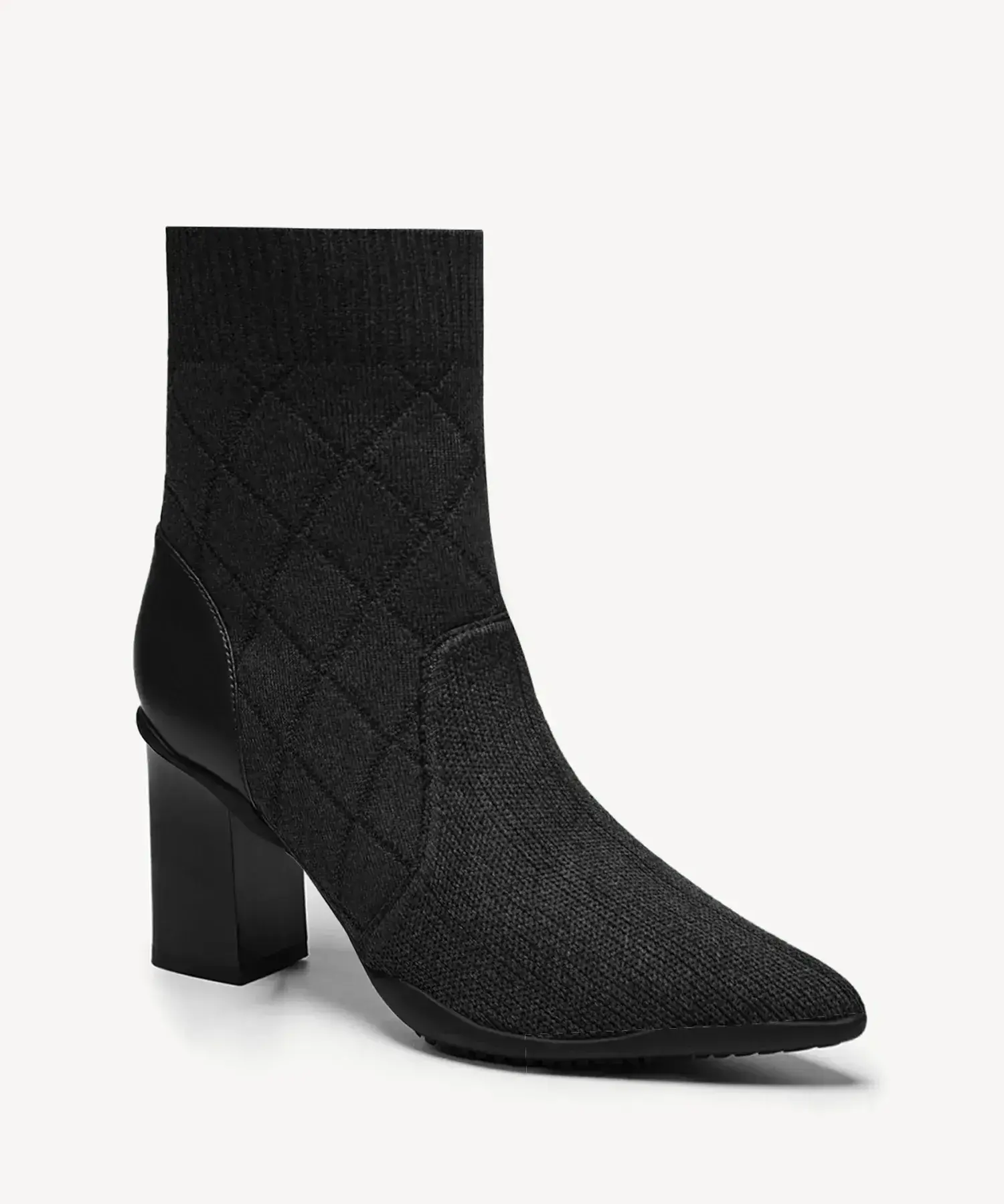 UrbanEase Pointed Toe Block Heel Ankle Boot - Image 7