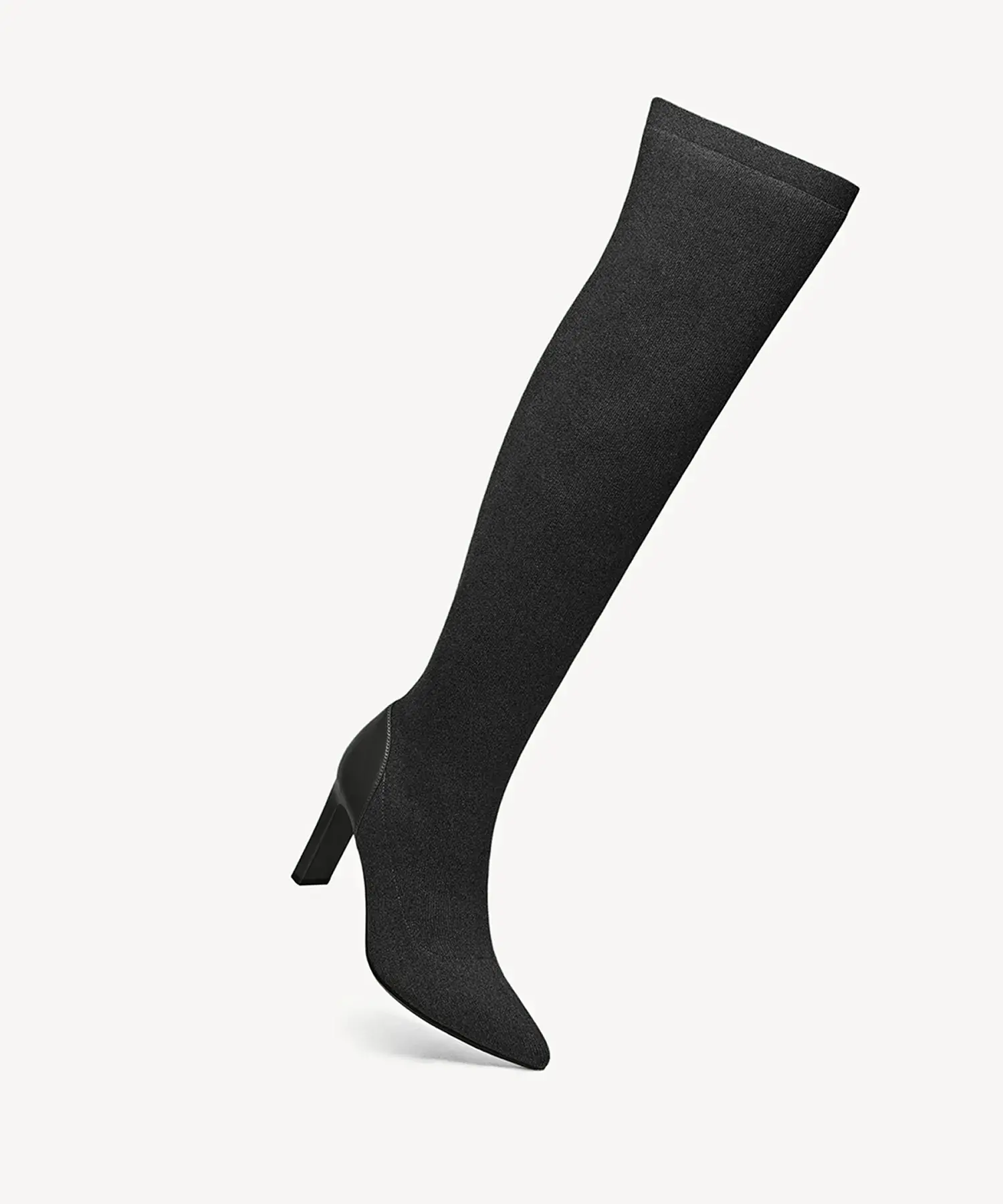 VersaStyle Pointed Toe Block Heel Over-the-Knee Boot - Image 9