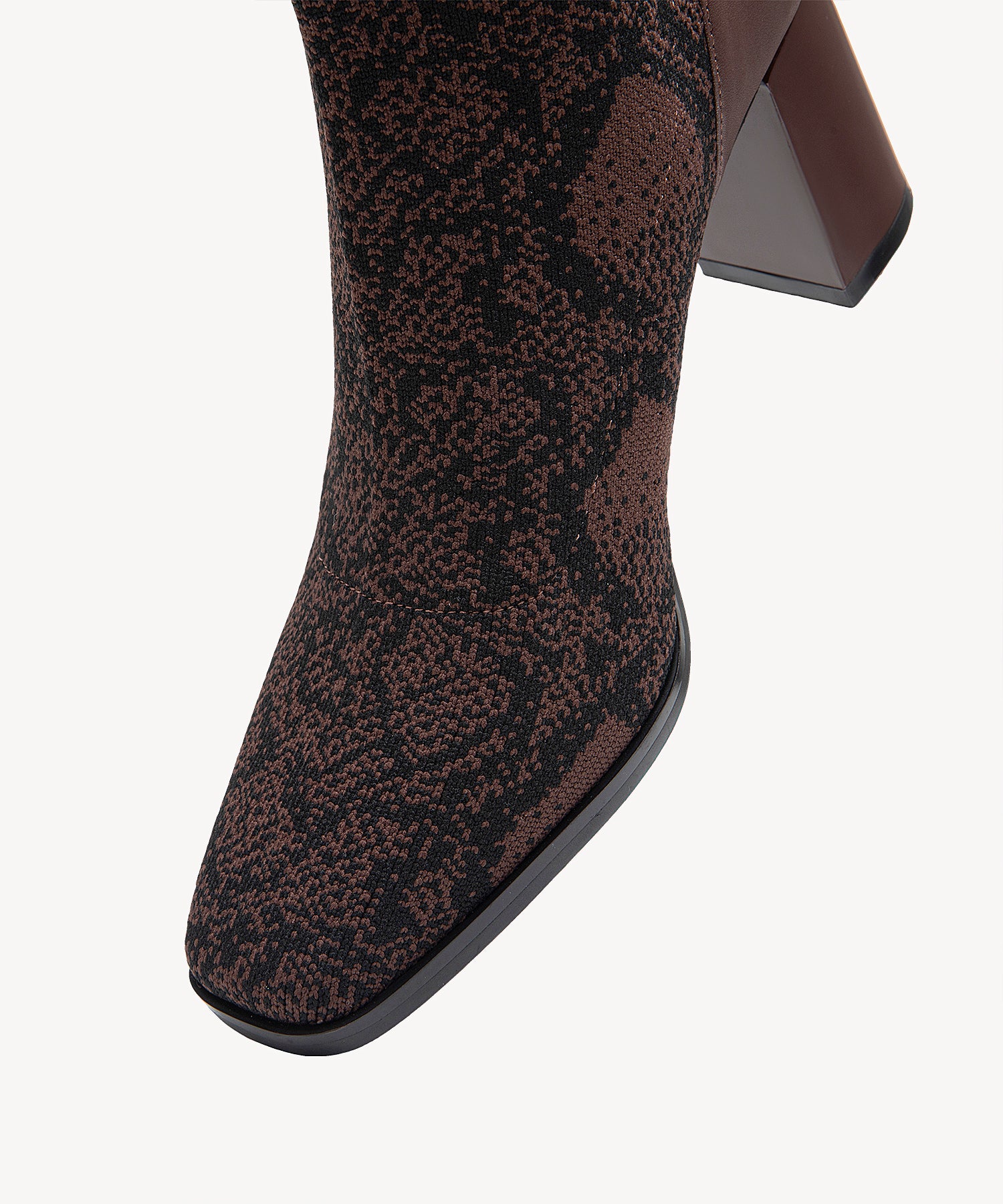 AmberGlow Square Toe Heeled Ankle Boot - Image 25